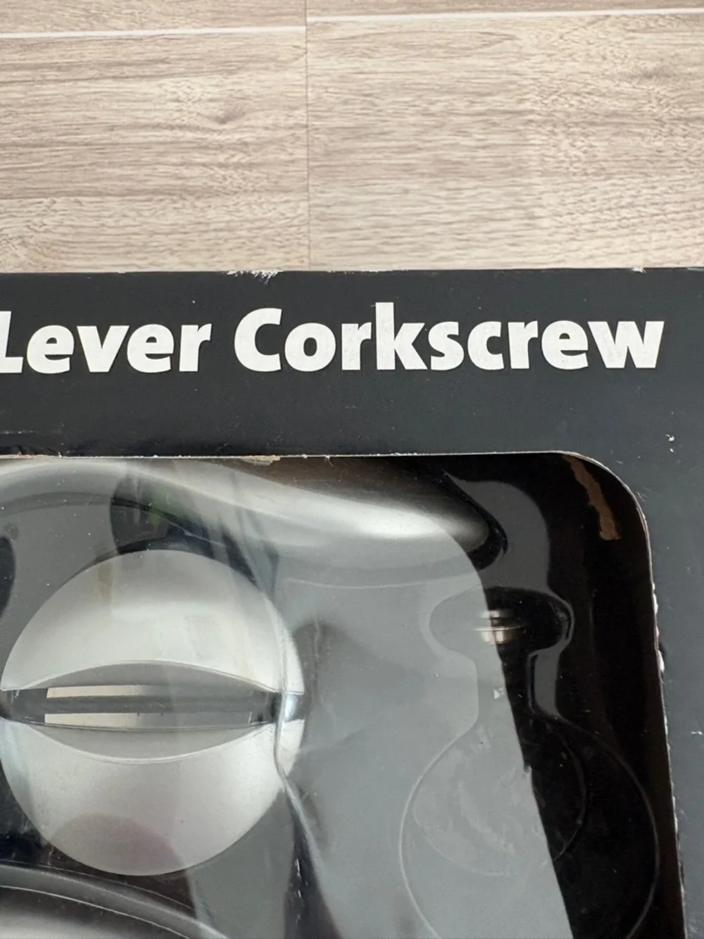 Houdini Lever Corkscrew Silver Cutter Wine Opener